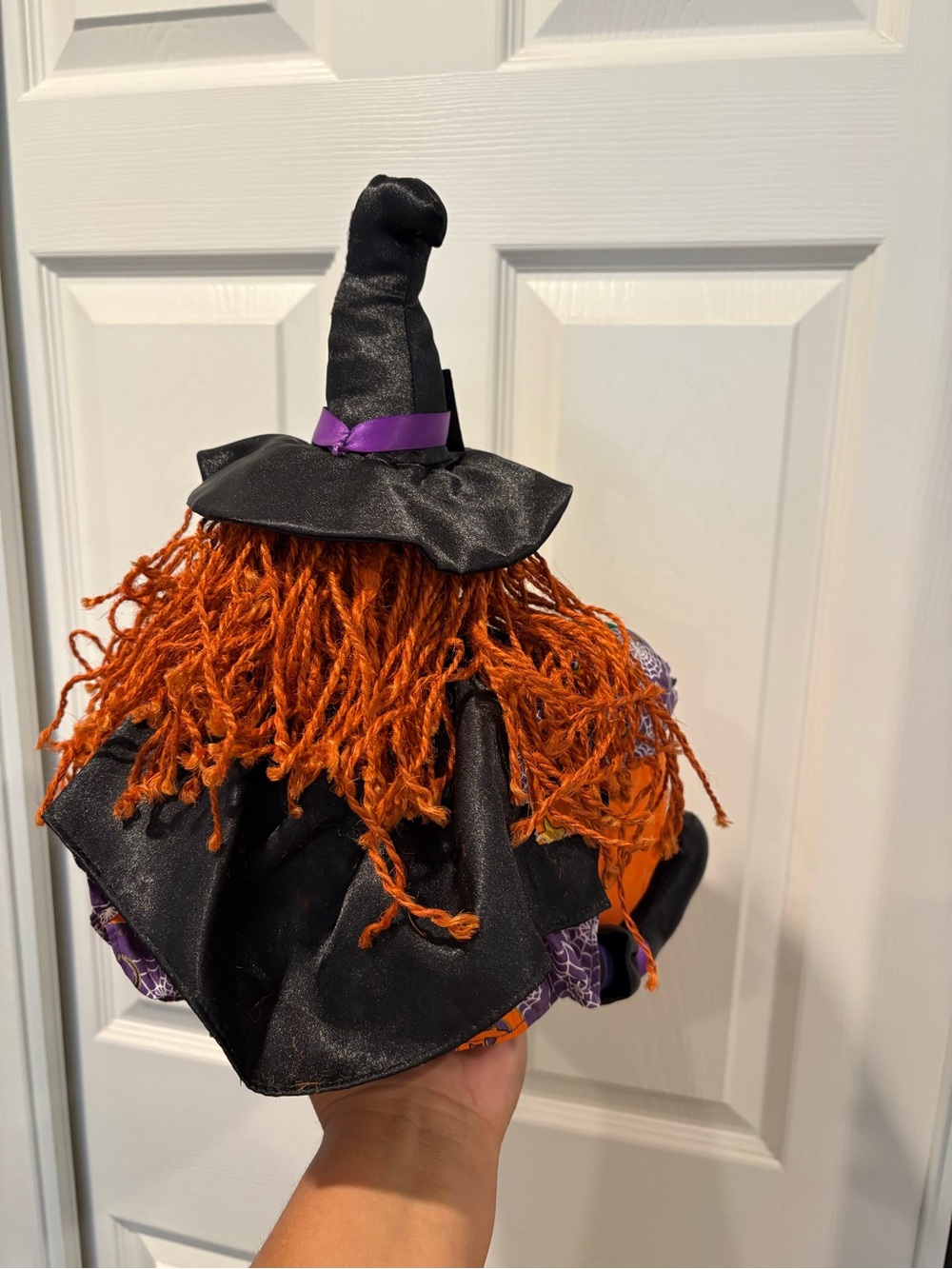 Vintage 1998 Silly Pumpkin Witch Candy Plush Nylon Basket EUC - Picture 5 of 15